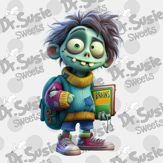 Brains Are For Homework_Zombie-Edible Printer Digital Image