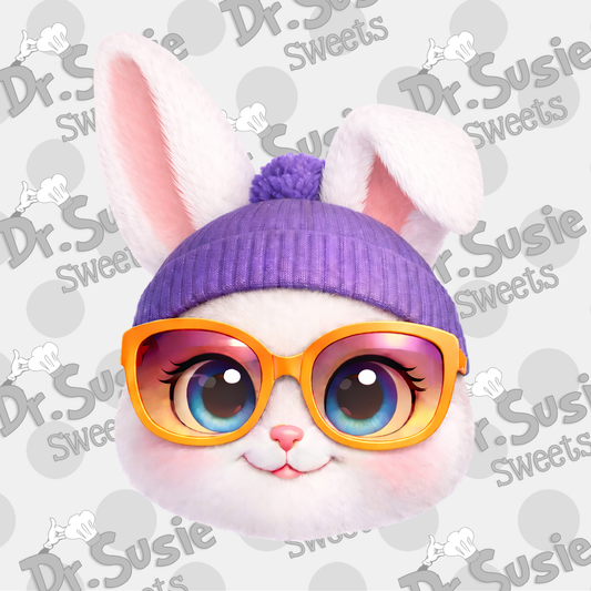 Bunny with Beanie-Edible Printer Digital Image
