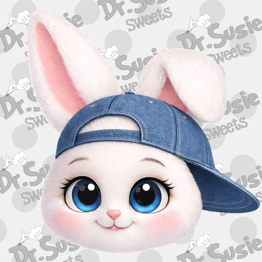 Bunny with Hat-Edible Printer Digital Image