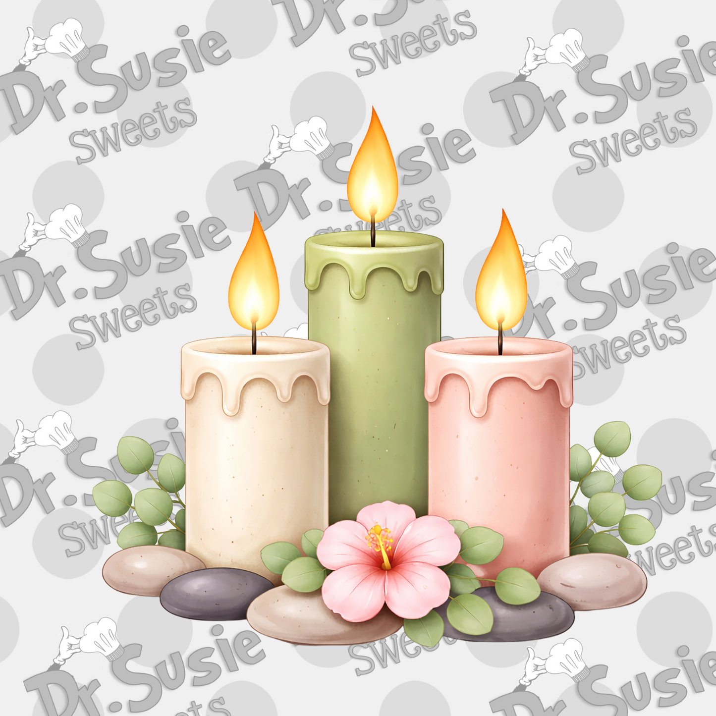 Candles-Edible Printer Digital Image