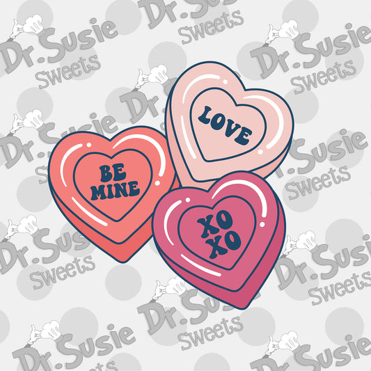 Candy Hearts-Edible Printer Digital Image