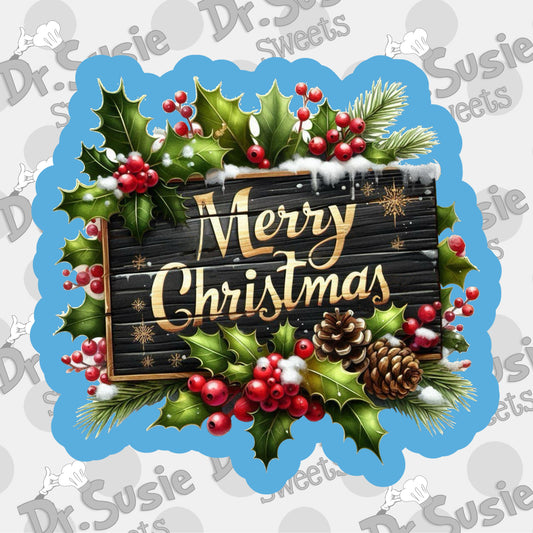 Merry Christmas Plaque-STL Files