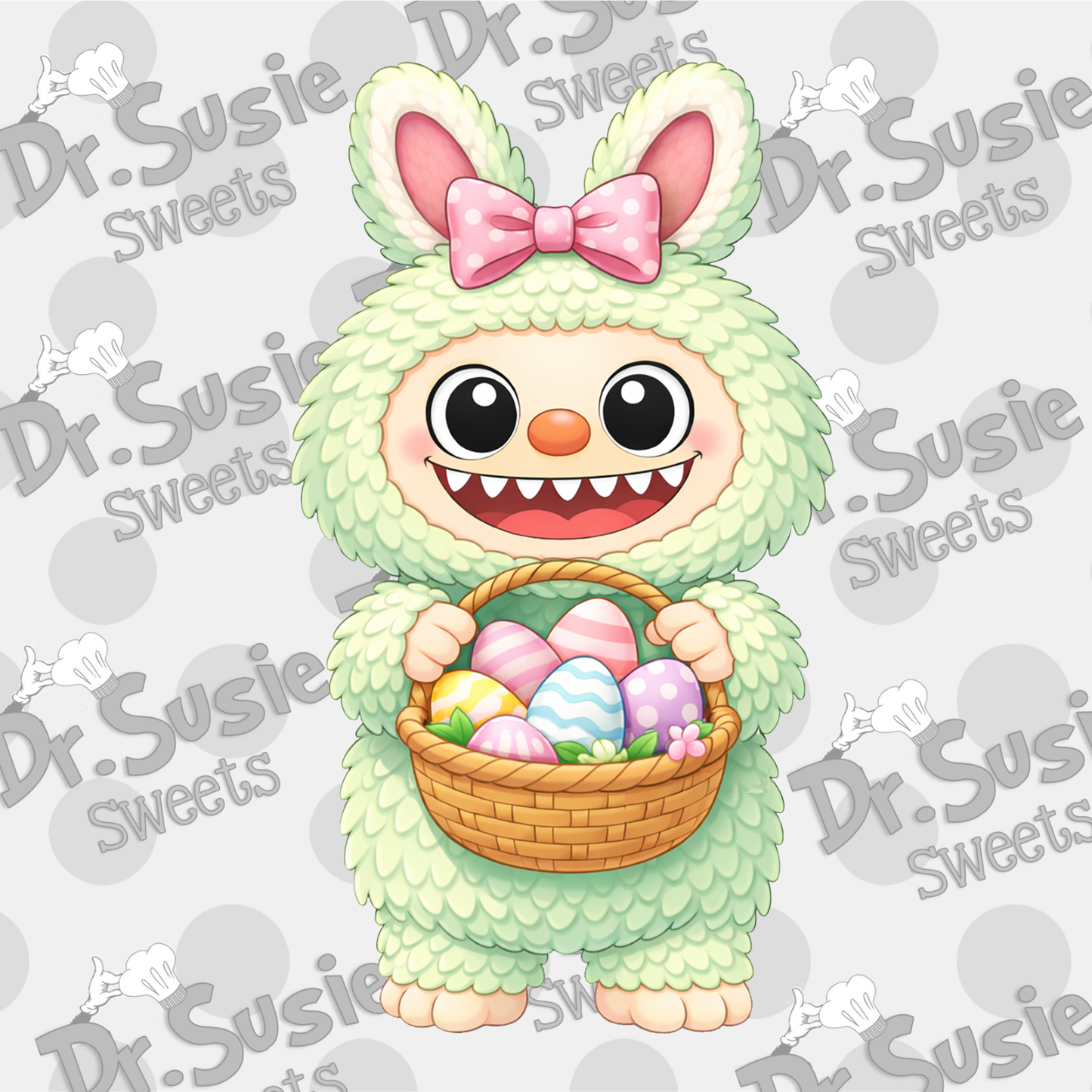 Easter Friends Fuzzy Monsters Set-Edible Printer Digital Image