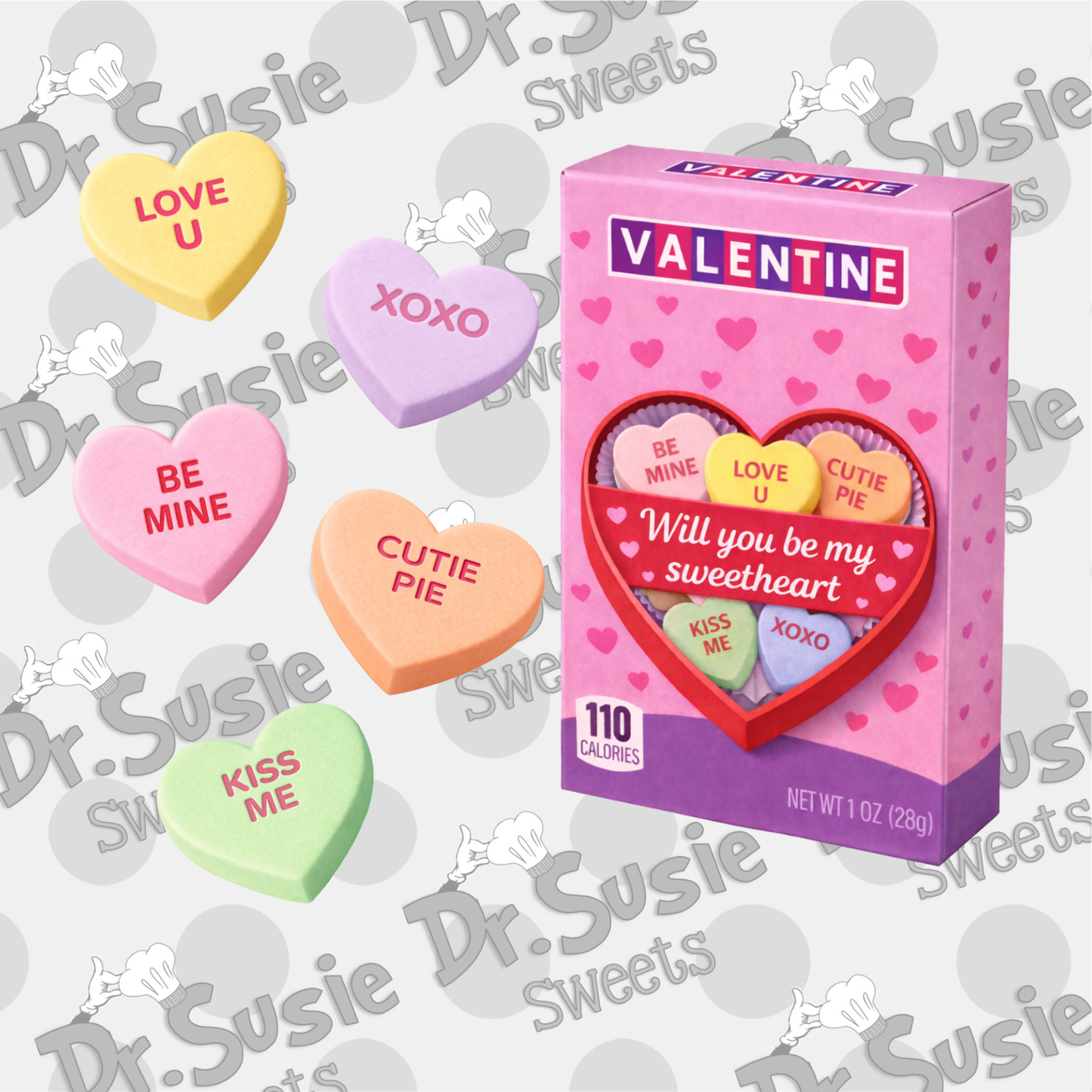 Conversation Hearts Set-STL