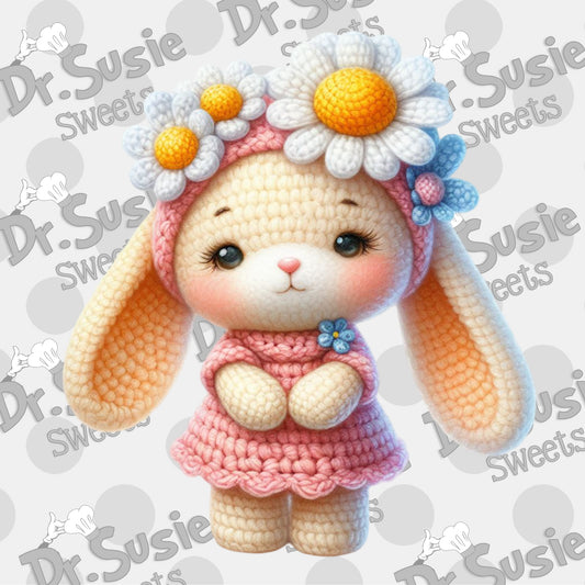 Crochet Bunny-Edible Printer Digital Image