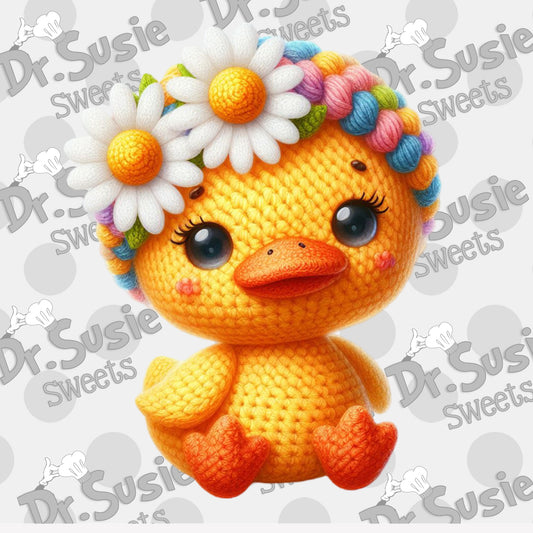 Crochet Chick-Edible Printer Digital Image
