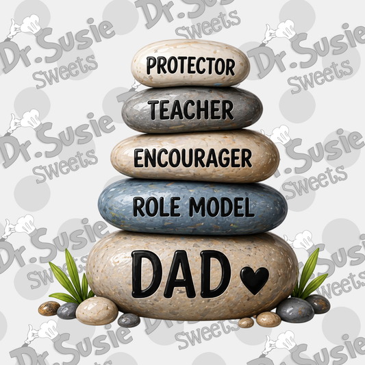 Dad Rock Stack-Edible Printer Digital Image