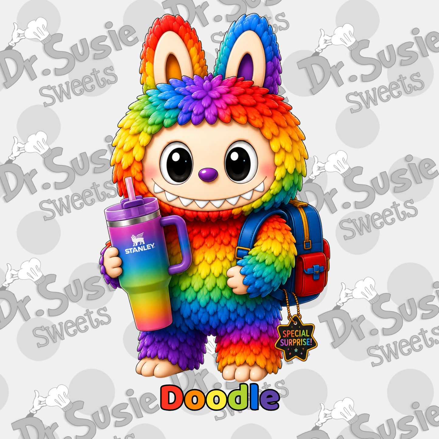 Back to School Fuzzy Monsters-STL