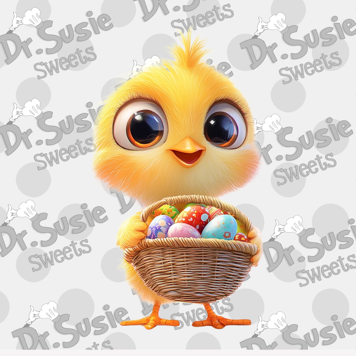 Easter Chick with Basket-Edible Printer Digital Image
