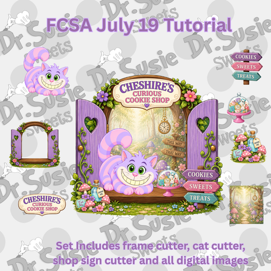 FCSA Cheshire Curious Sweets Shop Digital Image and Cutter Set-STL