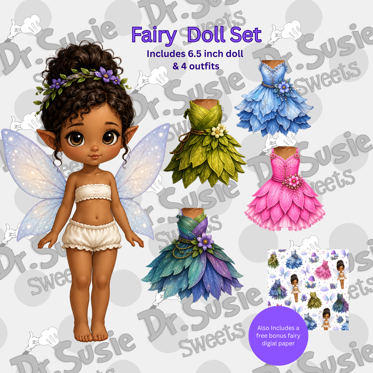 Fairy Doll Set-Edible Printer Digital Image