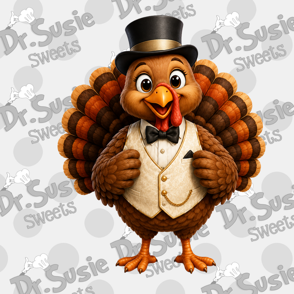 Fancy Dinner Turkey-Sign STL