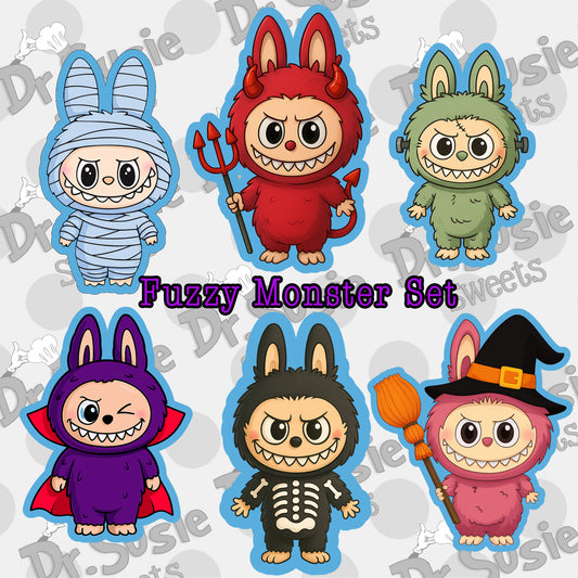 Fuzzy Halloween Monsters Set-STL