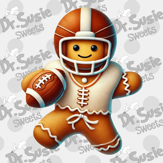 Gingerbread Football Player-Edible Printer Digital Image