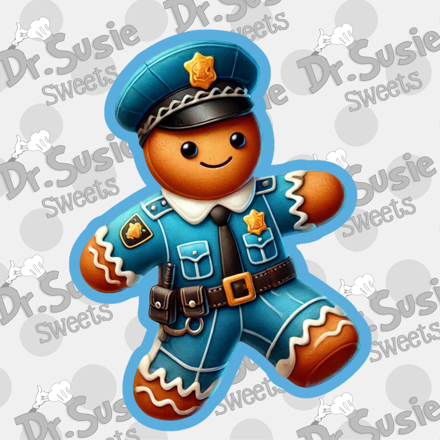 Gingerbread Police Officer-STL Files