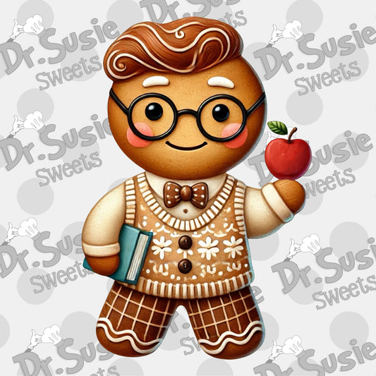 Gingerbread Teacher-Edible Printer Digital Image
