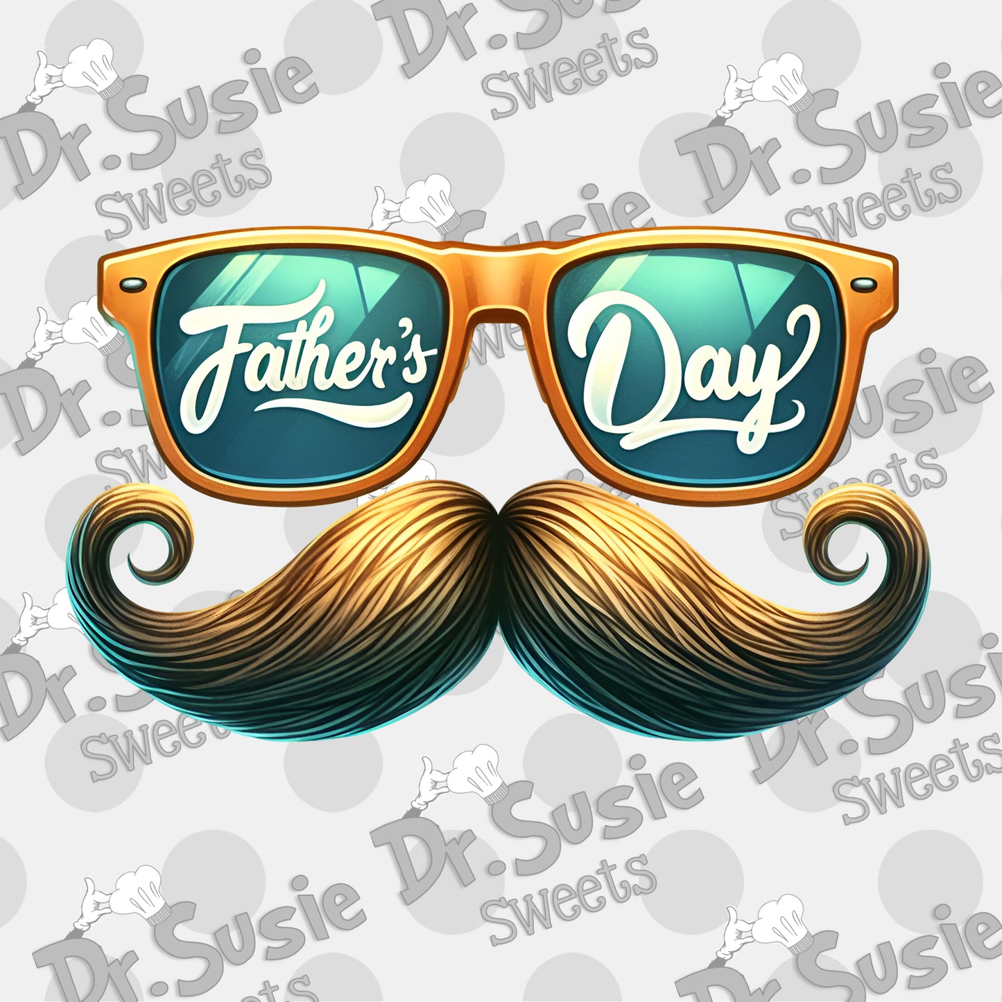 Mustache with Glasses-Edible Printer Digital Image