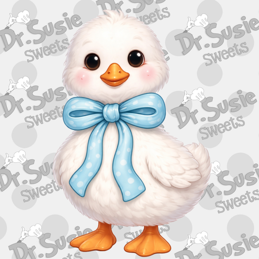 Goose with Bow-Edible Printer Digital Image