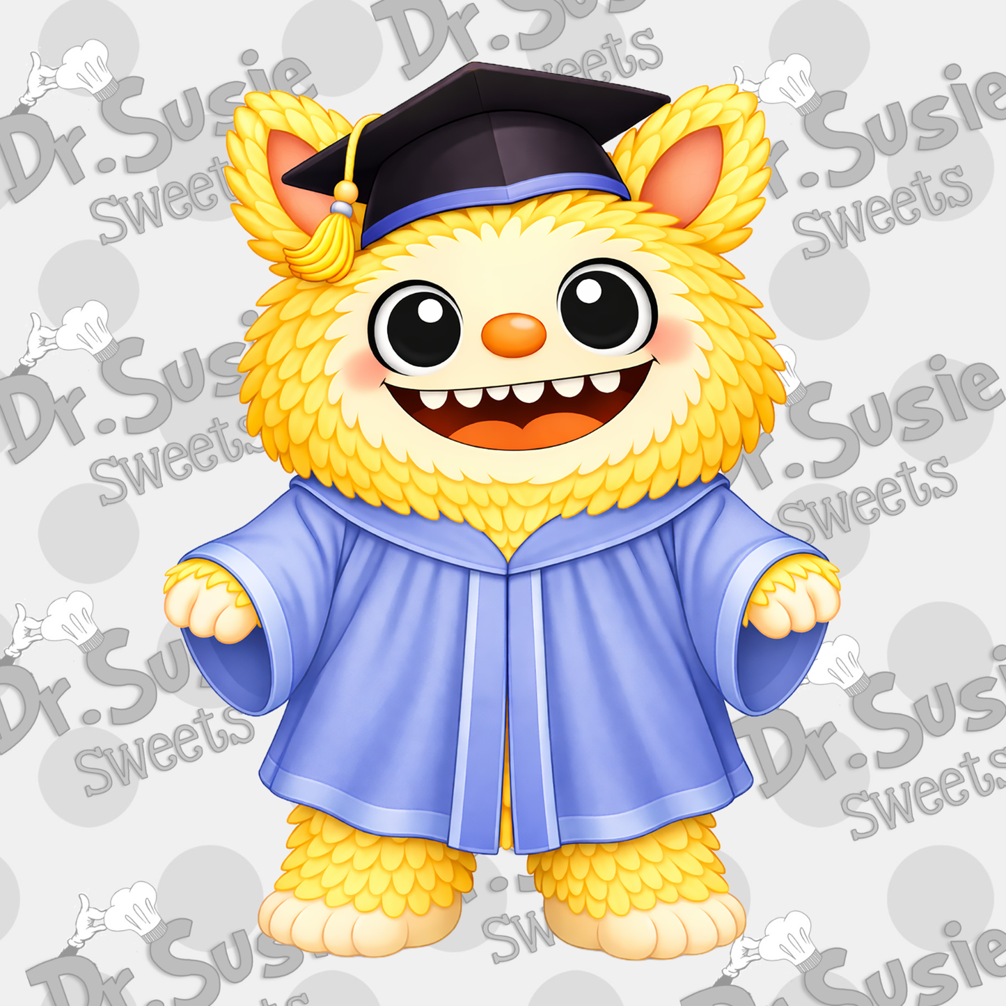 Grad Fuzzy Monsters-Edible Printer Digital Image