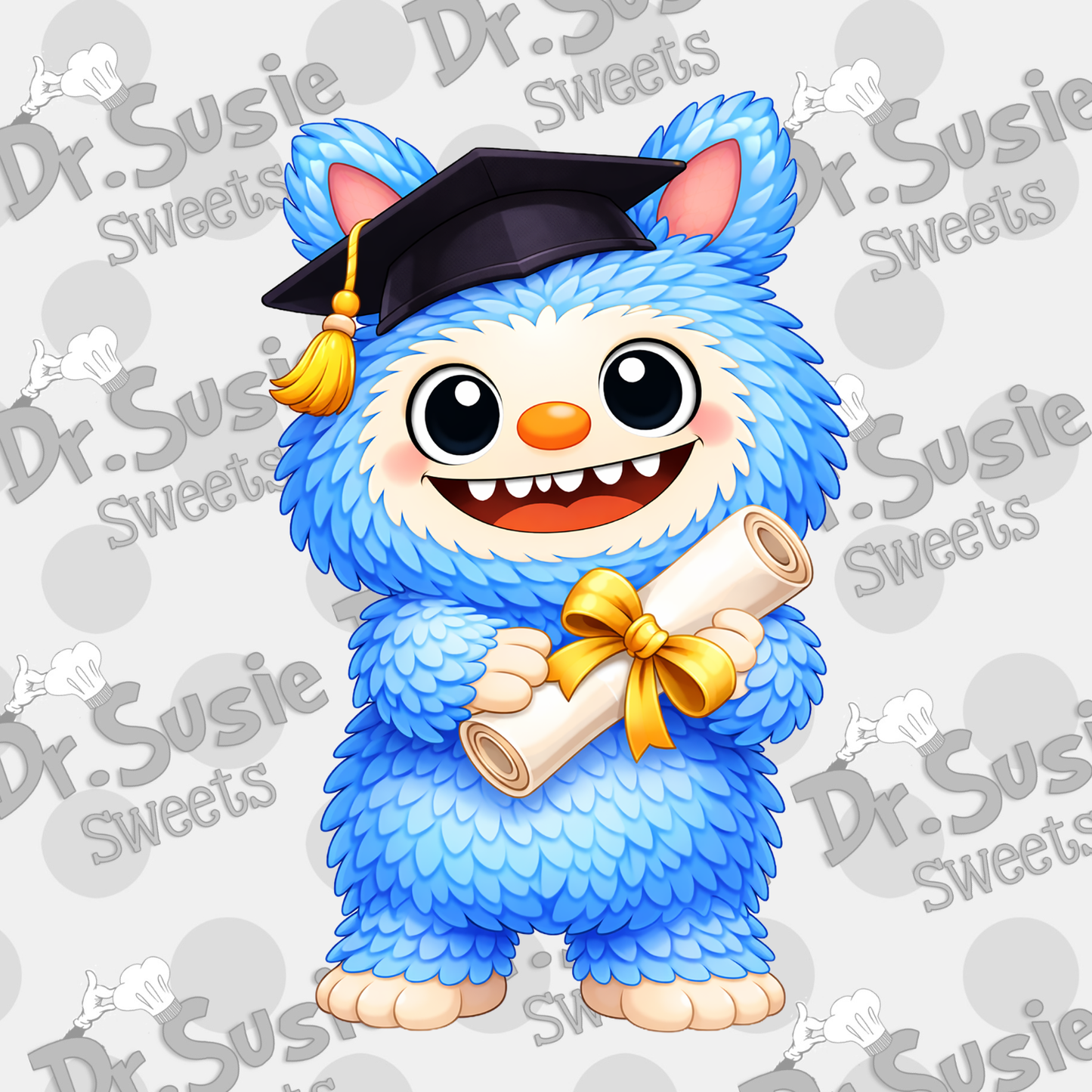 Grad Fuzzy Monsters-Edible Printer Digital Image