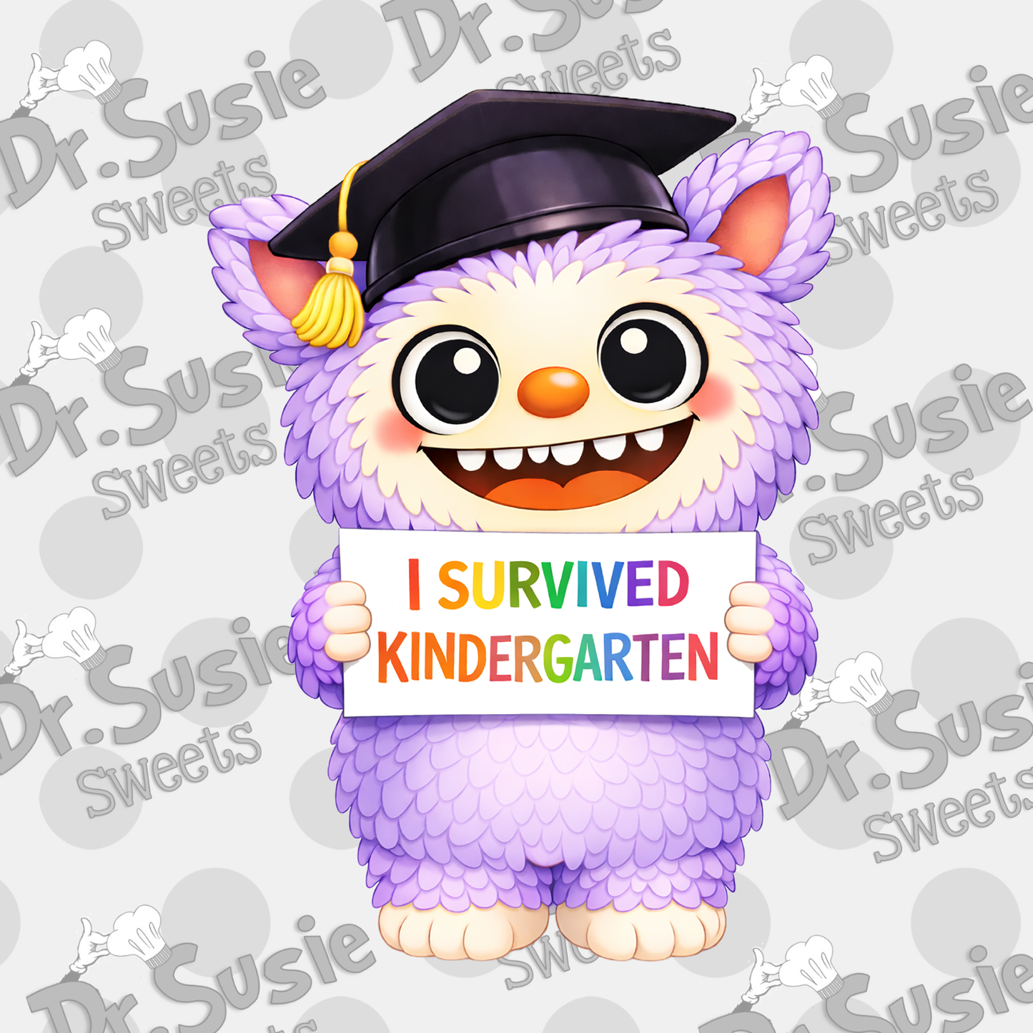 Grad Fuzzy Monsters-Edible Printer Digital Image