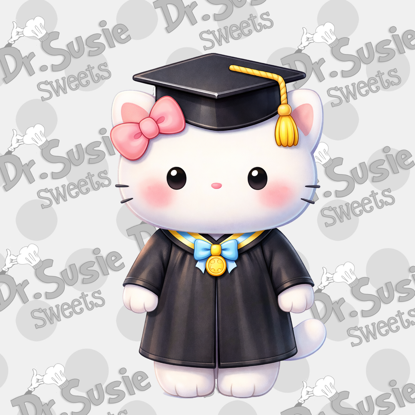 Grad Kitty-Edible Printer Digital Image