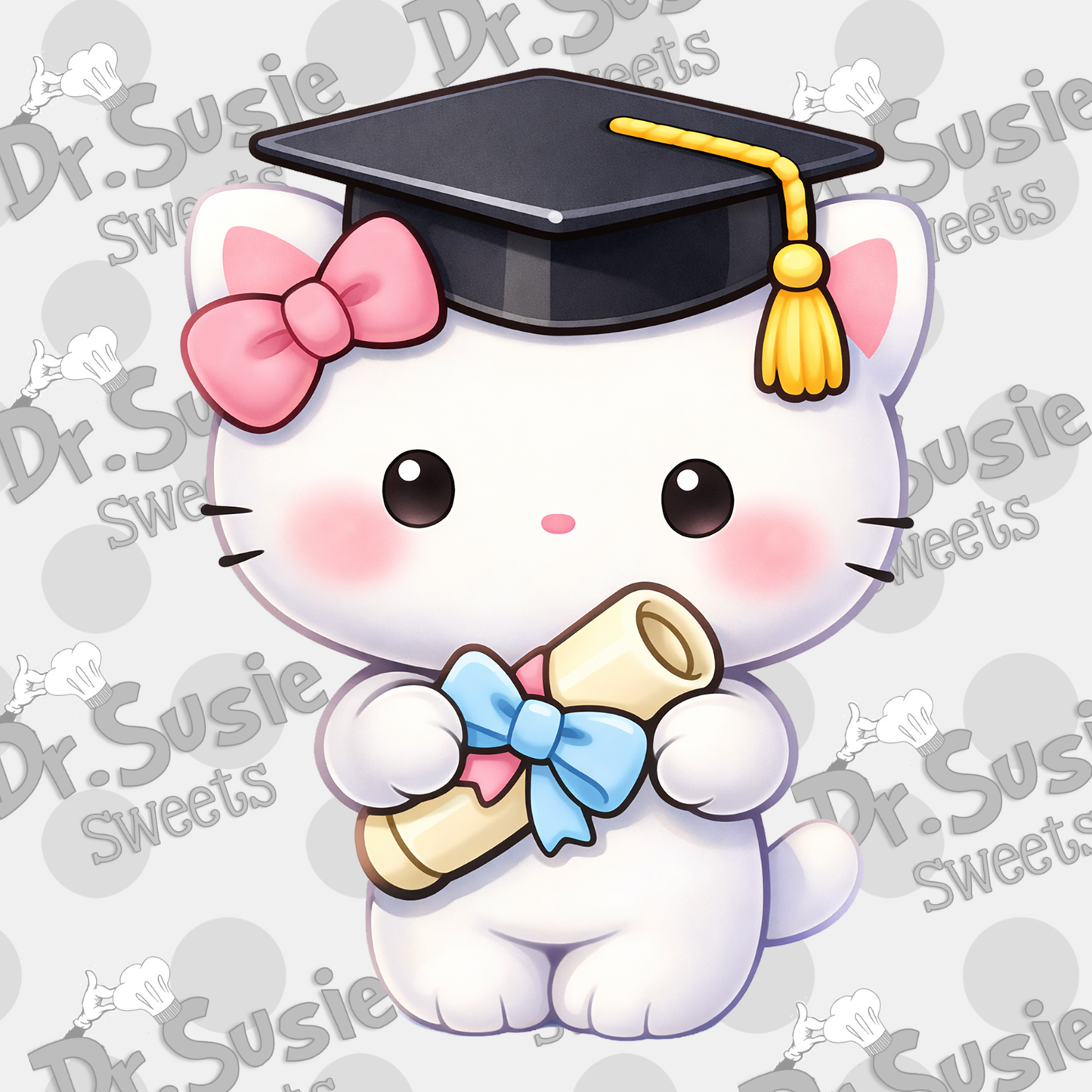 Grad Kitty-Edible Printer Digital Image