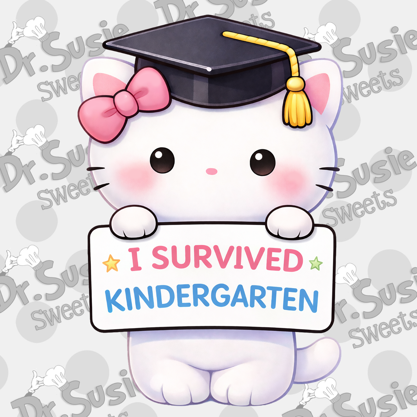 Grad Kitty-Edible Printer Digital Image
