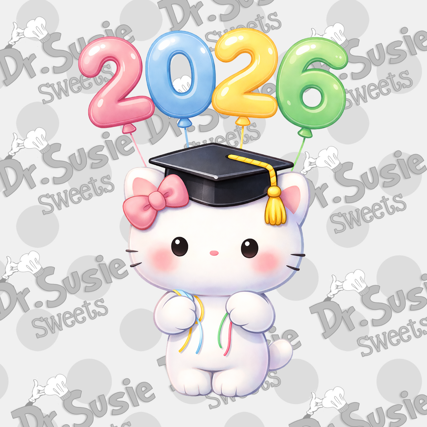 Grad Kitty-Edible Printer Digital Image