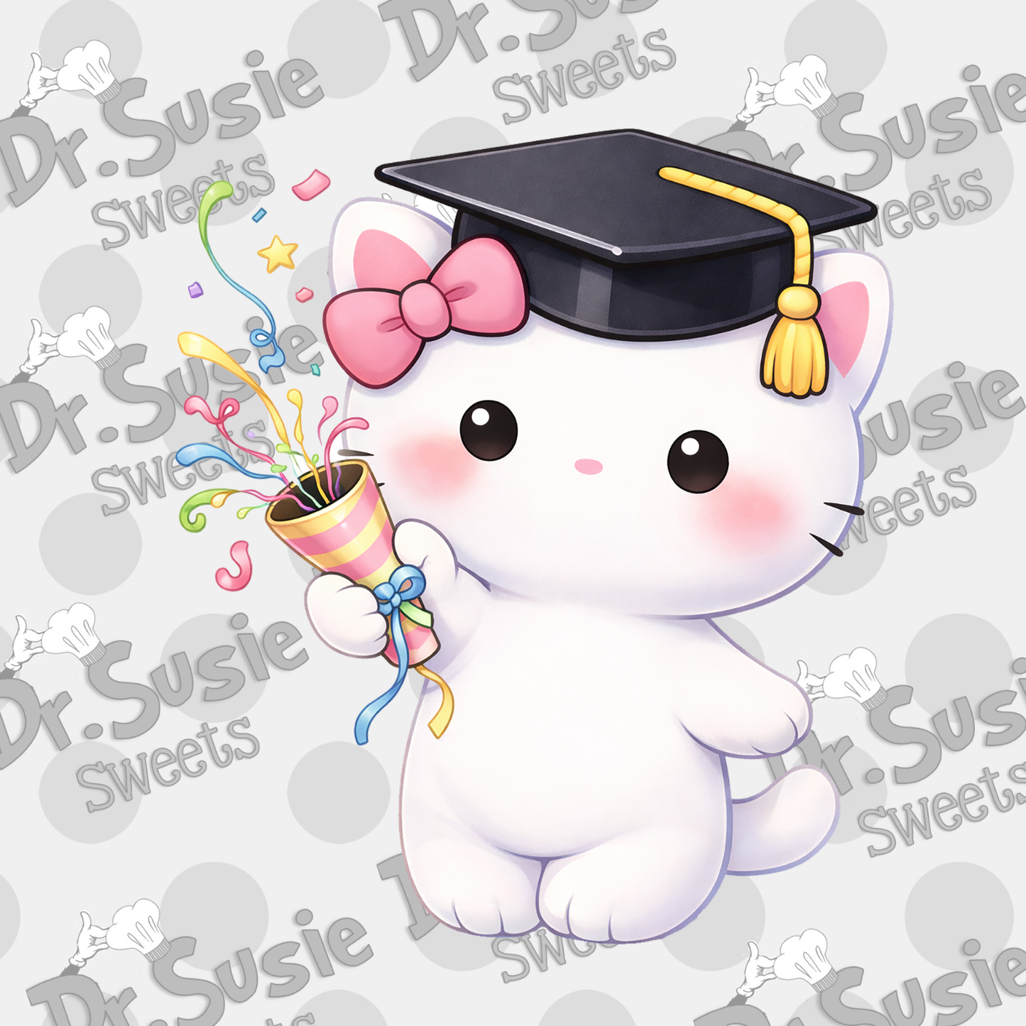 Grad Kitty-Edible Printer Digital Image