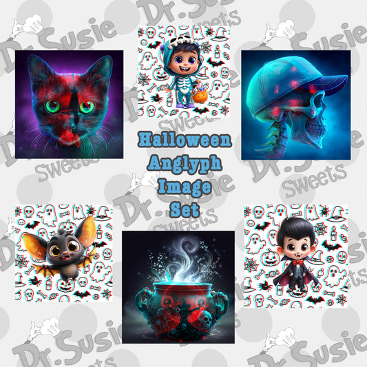 2025 Halloween Anaglyph Image Set-Edible Printer Digital Image