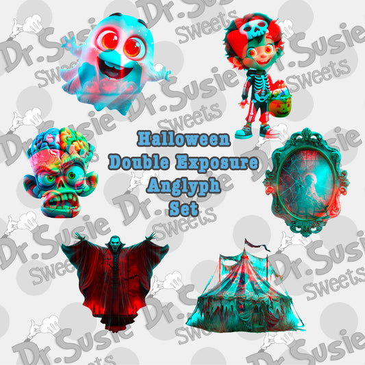 Double Exposure Anaglyph Image Set-Edible Printer Digital Image