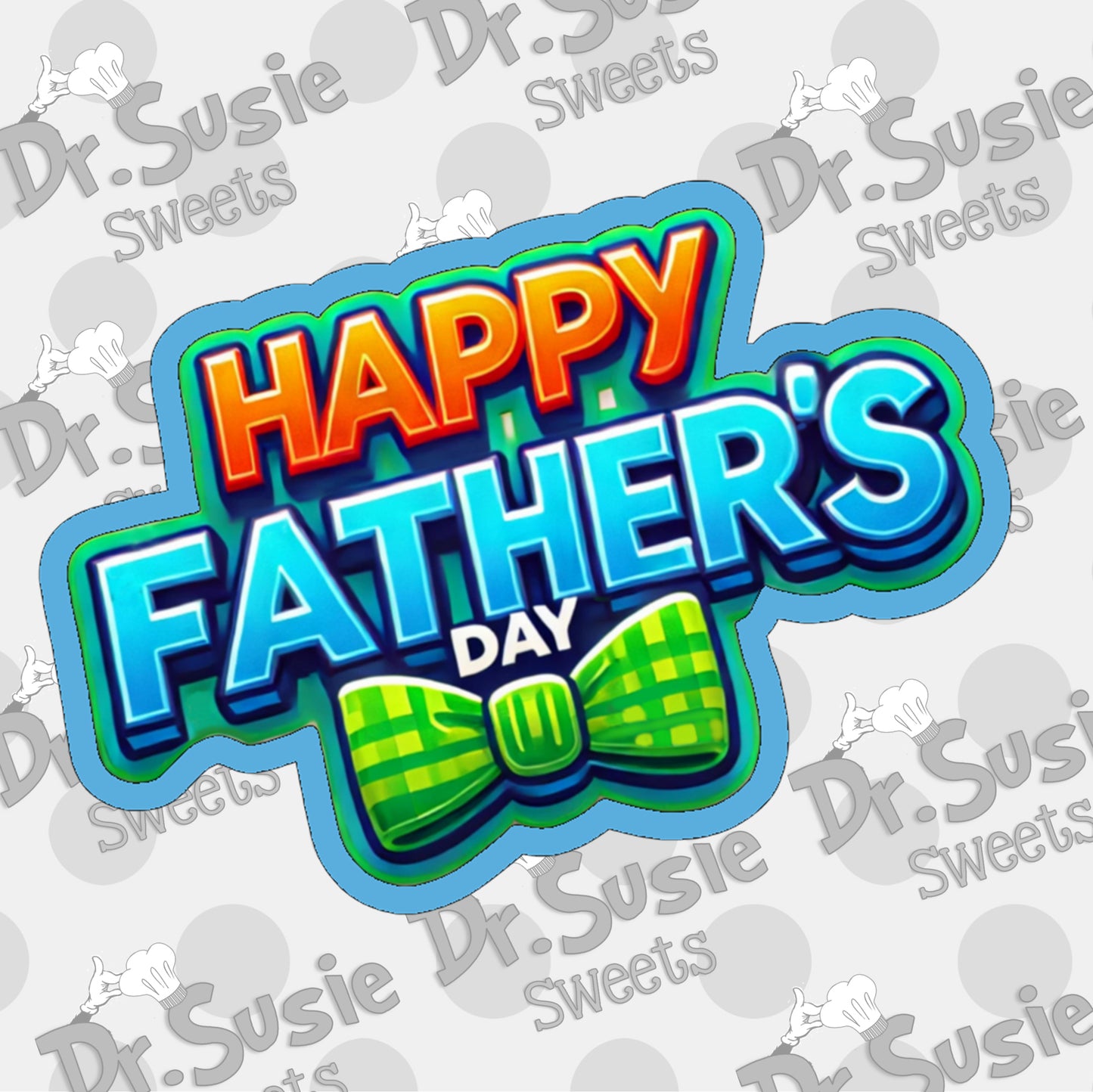 Happy Father's Day Bow Tie Plaque-STL