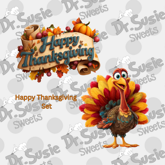 Happy Thanksgiving Set-STL