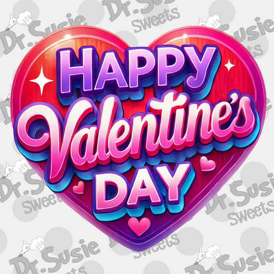 Happy Valentines Day_Plaque-Edible Printer Digital Image