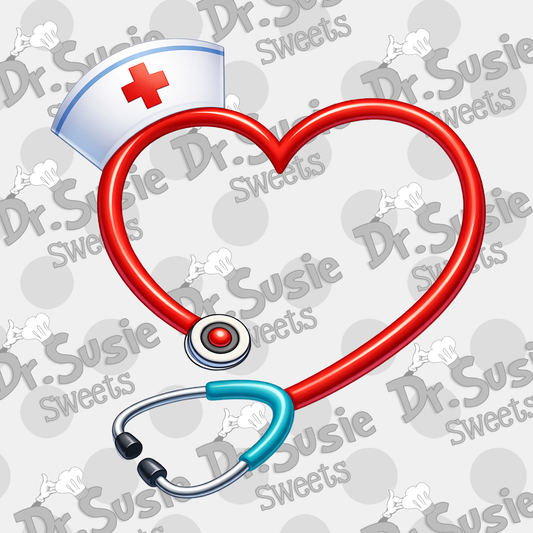 Heart Stethoscope-Edible Printer Digital Image