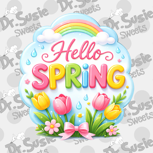 Hello Spring Plaque-STL File