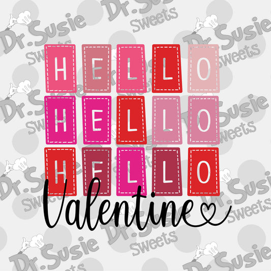 Hello Valentine-Edible Printer Digital Image