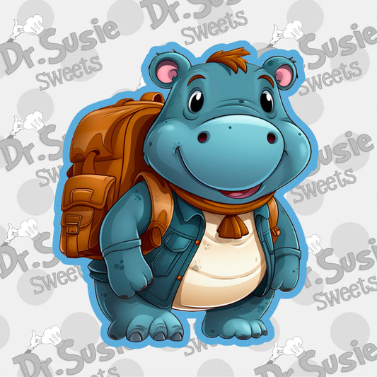 Hippo with Backpack-STL Files