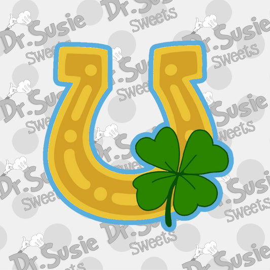 Horseshoe with Shamrock-STL