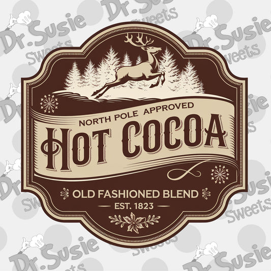 Hot Cocoa Label-Edible Printer Digital Image