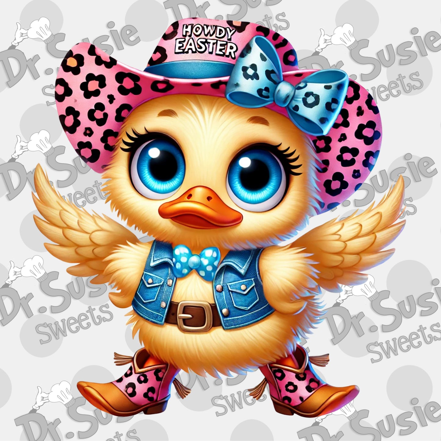 Howdy Easter-Chick-Edible Printer Digital Image