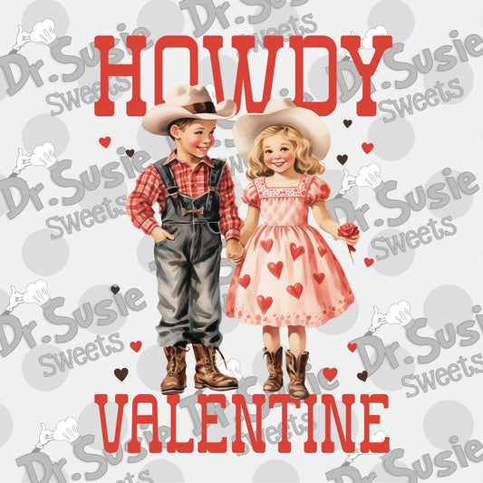 Howdy Valentine-Edible Printer Digital Image