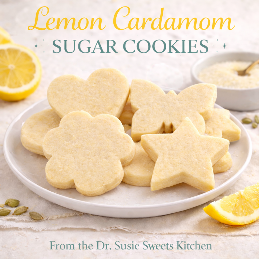 Dr. Susie Sweets Lemon Cardamom Sugar Cookies