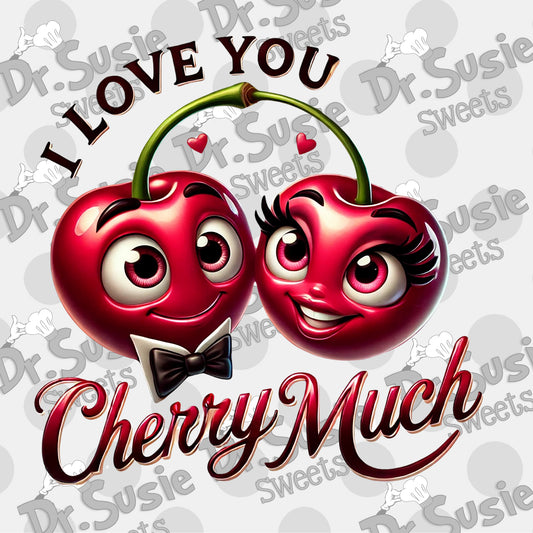 I Love You Cherry Much-Edible Printer Digital Image