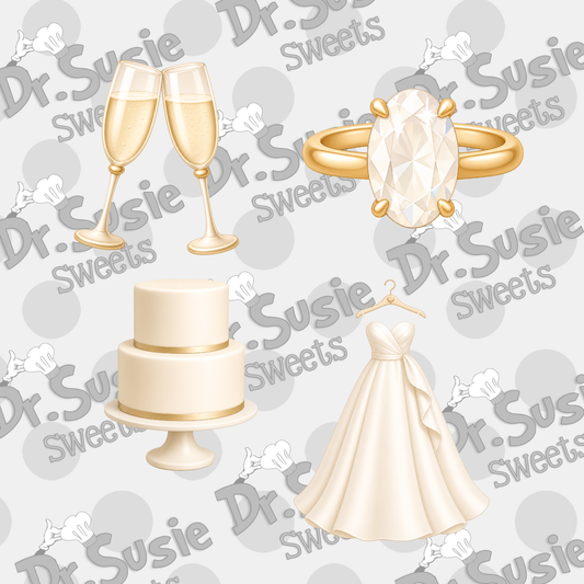 Luxe Wedding Set-Edible Printer Digital Image