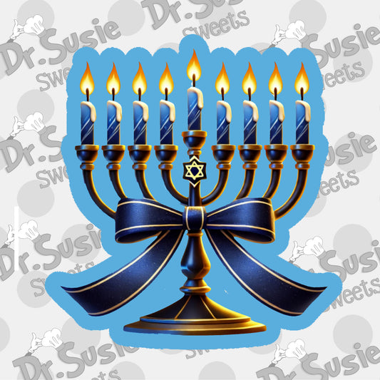 Menorah with Ribbon-STL Files