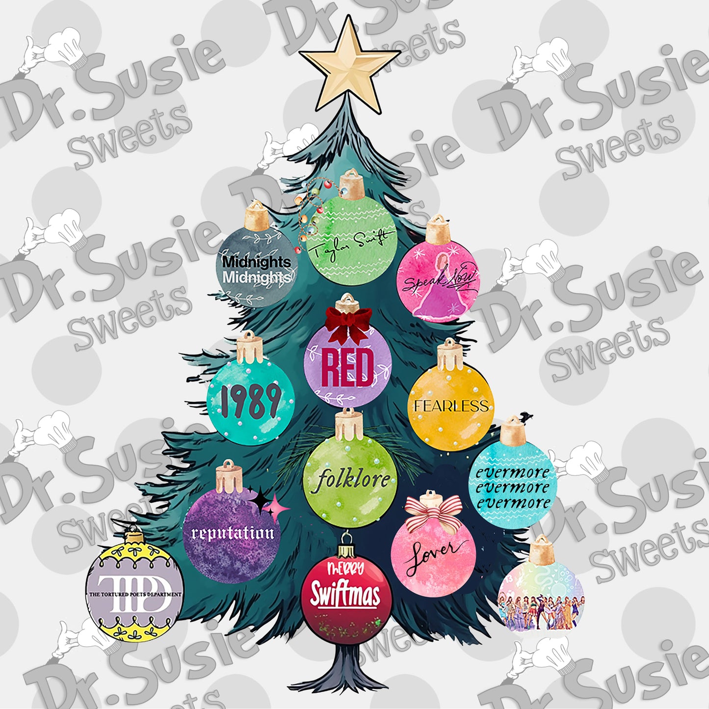 Swiftmas Tree-Edible Printer Digital Image