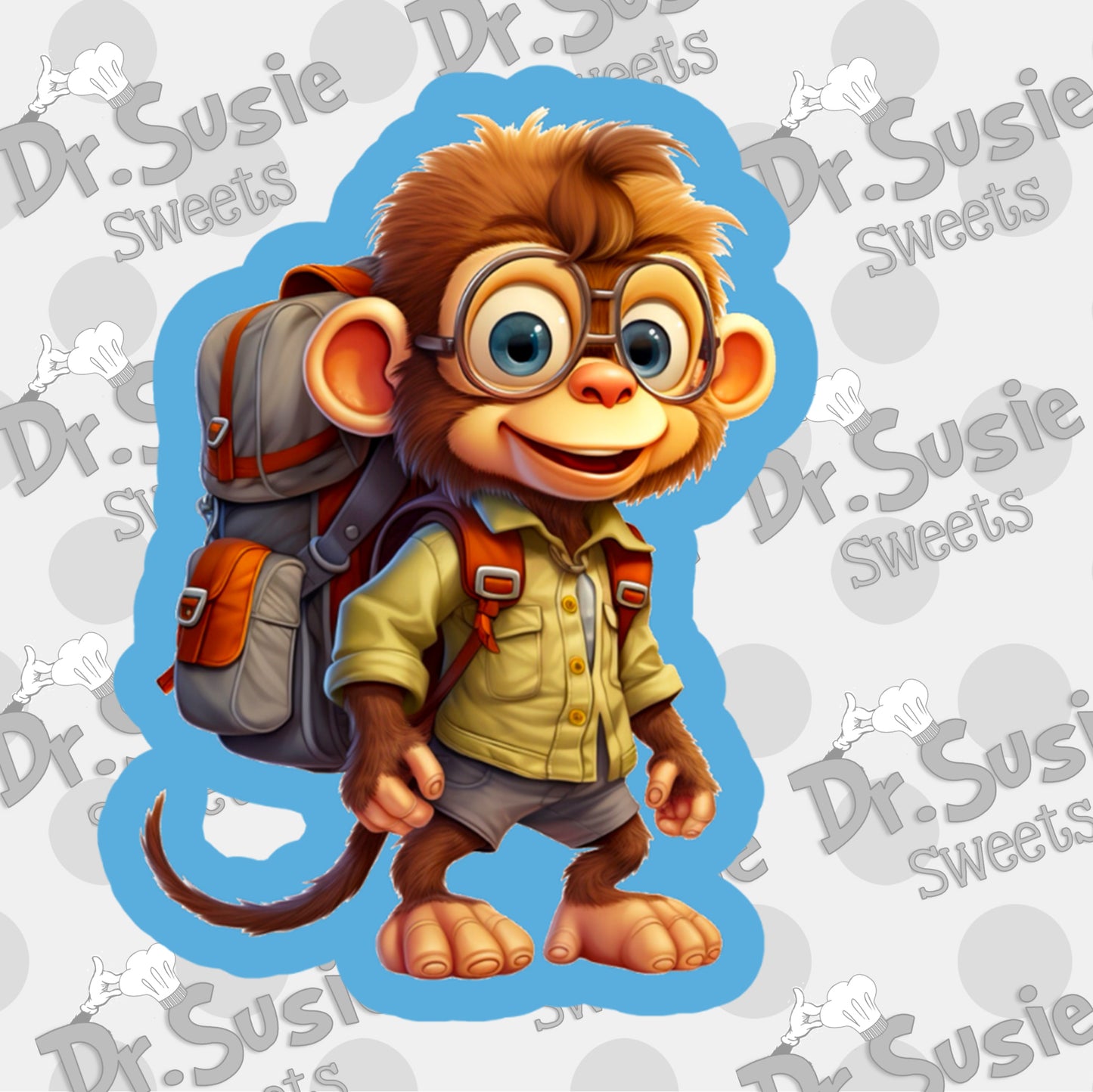 Monkey with Backpack-STL Files