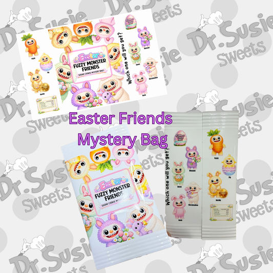 Easter Friends Fuzzy Monsters-Mystery Bag-PDF Template and Tutorial
